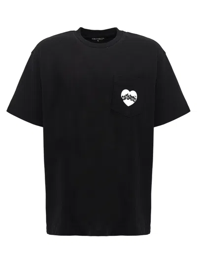 Shop Carhartt Amour Pocket T-shirt In White/black