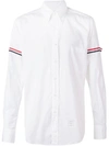 Thom Browne Striped Sleeve Shirt In White