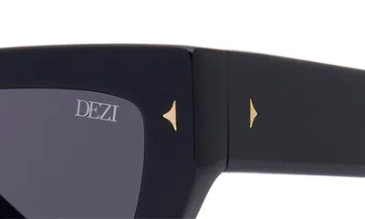 Dezi Switch 55mm Square Sunglasses In Black/dark Smoke