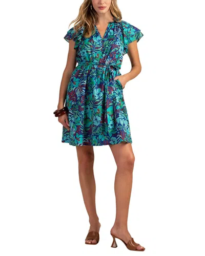 Trina Turk Women's Zandy Belted Cotton Minidress In Blue