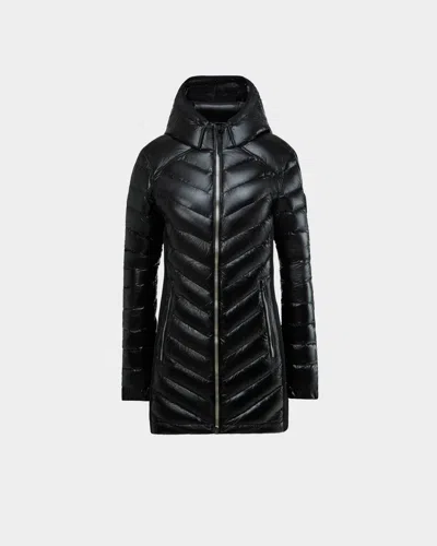 Shop Rudsak Cosette Women's Glossy Quilted Light Down Jacket In Black