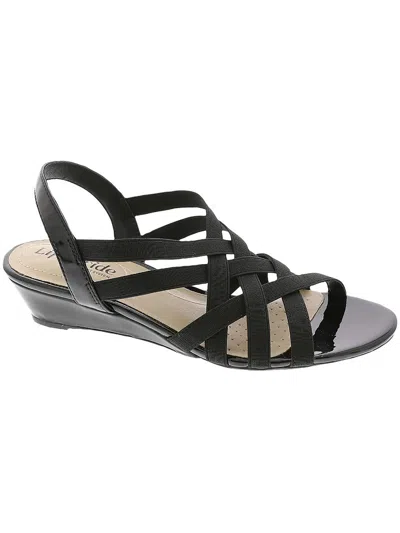 Lifestride Yung Womens Patent Slingback Sandals In Black