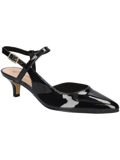 Shop Bella Vita Kayce Womens Patent Slingback Heels In Black