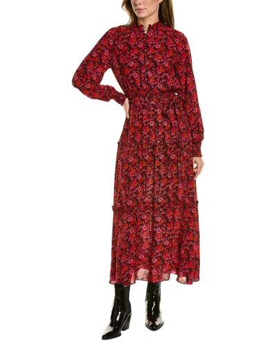Shop Derek Lam 10 Crosby Rebecca Smocked Midi Dress In Multi