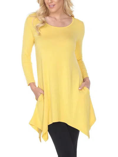 White Mark Maternity Kayla Tunic Top In Yellow