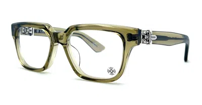 Shop Chrome Hearts Eyeglasses In Olive Green
