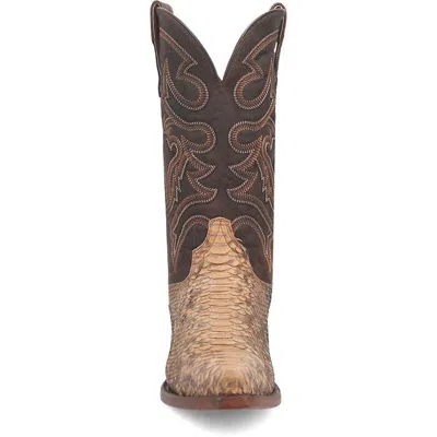 Pre-owned Dan Post Men's Sturgis Python Boot Dp3058 In Sand/brown