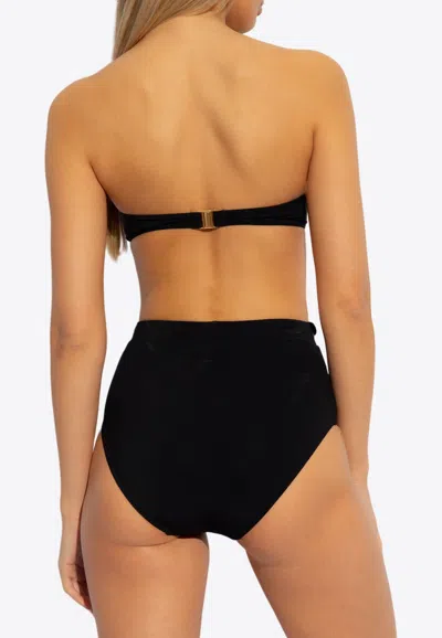 Shop Zimmermann Alight Strapless Bikini Bra In Black