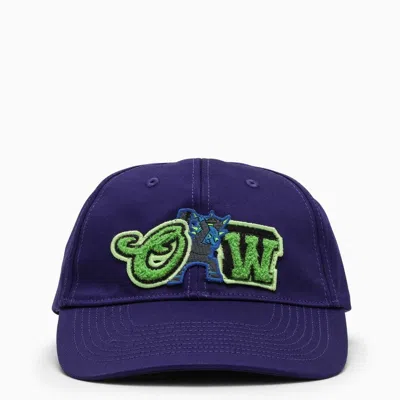 Shop Off-white Purple Hat With Embroidery Men