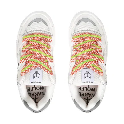 Naked Wolfe Slider Laces Zig Zag Orange/green