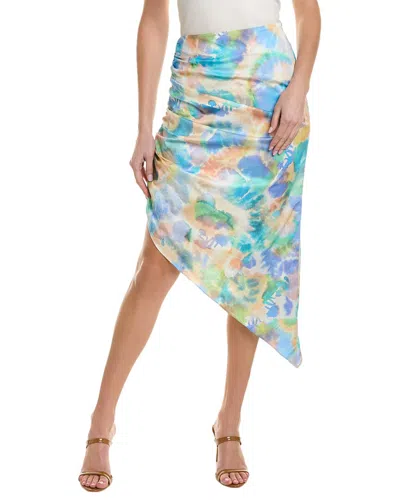 Shop Aiifos Samantha Midi Skirt In Blue
