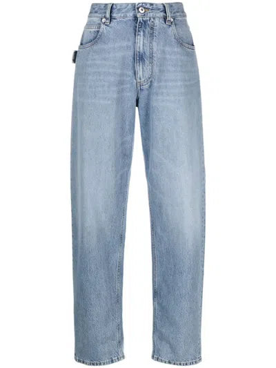 Shop Bottega Veneta High-wasited Denim Jeans In Blue