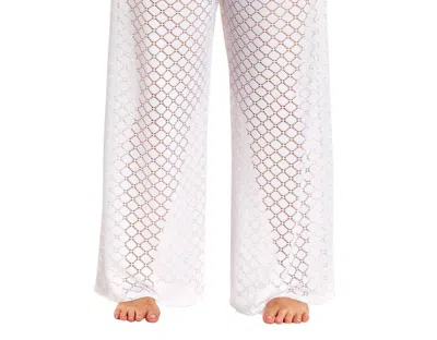Always For Me Plus Size Lattice Beach Cover Up Pants In White In White