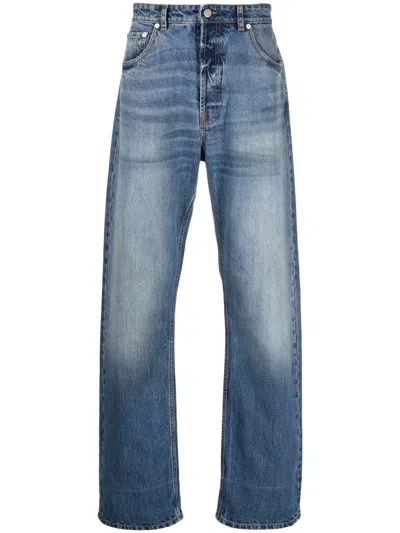 Shop Missoni Signature Zigzag Denim Jeans In Clear Blue