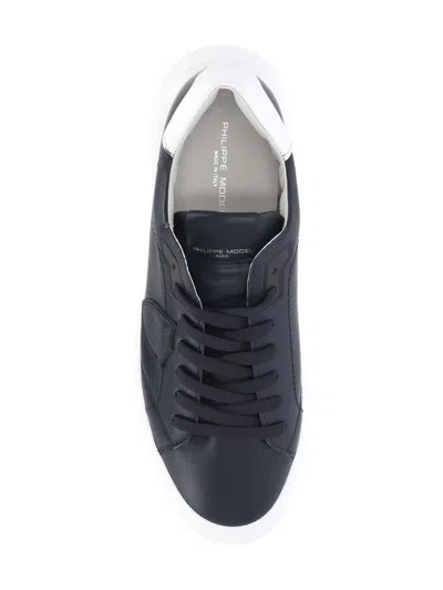 Shop Philippe Model Sneakers In Veau_bleu