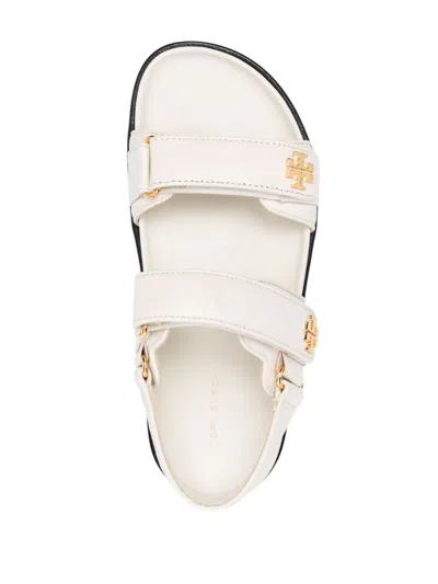 Shop Tory Burch Ines Leather Sandals In White