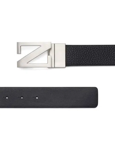 Shop Zegna Belts In Black