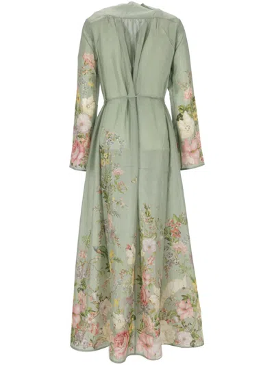 Shop Zimmermann Dresses In Sage Floral