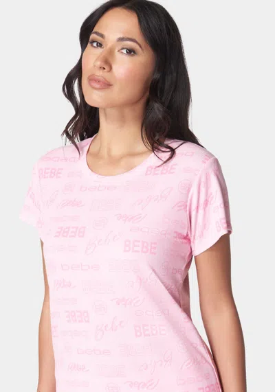 Bebe 2x2 Rib Pant Sets In Light Pink