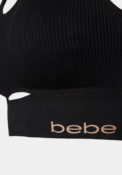 Shop Bebe Two Pack Ribbed Seamless Microfiber Comfort Bras In Sable Rose