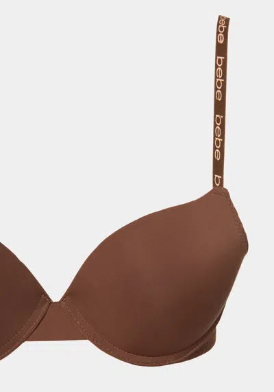 Bebe Three Pack Printed Microfiber Push Up Bras In Lt. Summer Bronze