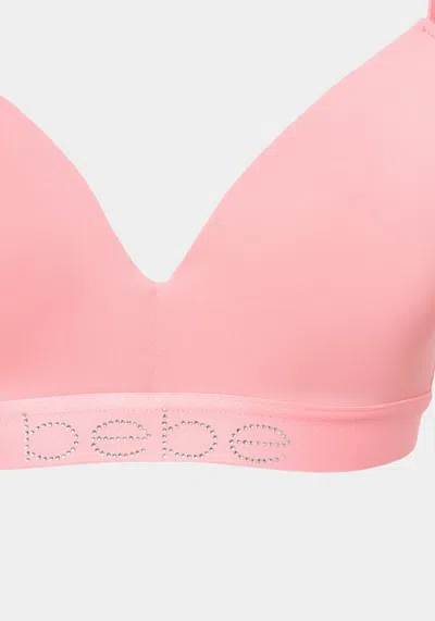 Shop Bebe Two Pack Wire Free Microfiber Bras In Pink Lemonade