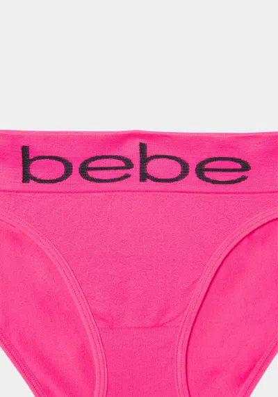 Bebe Four Pack Seamless Microfiber Bikini Set In Pink Glow