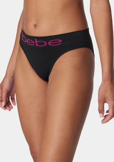 Bebe Four Pack Seamless Microfiber Bikini Set In Pink Glow