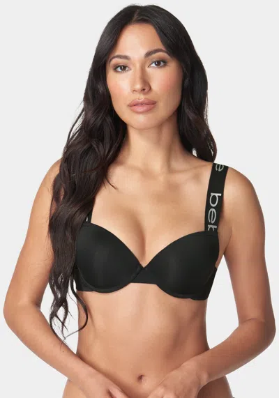 Bebe Microfiber Two Pack Push Up Bras In Black