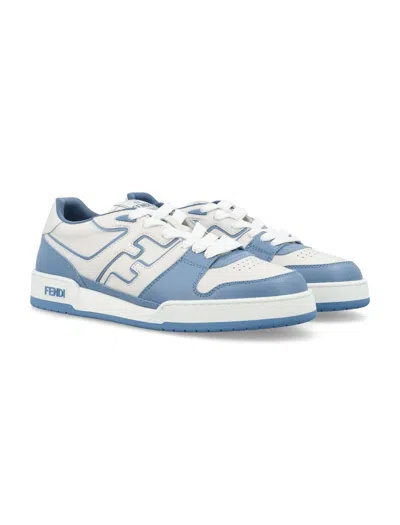 Shop Fendi Match Sneakers In Sky+bianco+sky