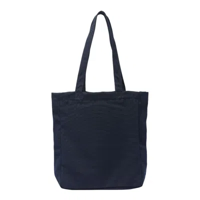 Apc A.p.c. Navy Blue Canvas Lou Rue Madame Shopping Bag In Blue