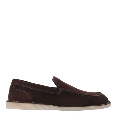 Dolce & Gabbana Suede Loafers In Brown