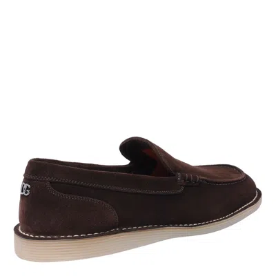 Dolce & Gabbana Suede Loafers In Brown