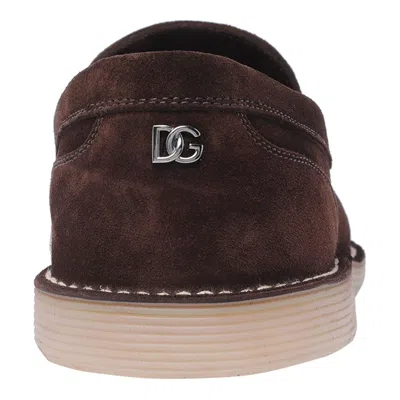 Dolce & Gabbana Suede Loafers In Brown