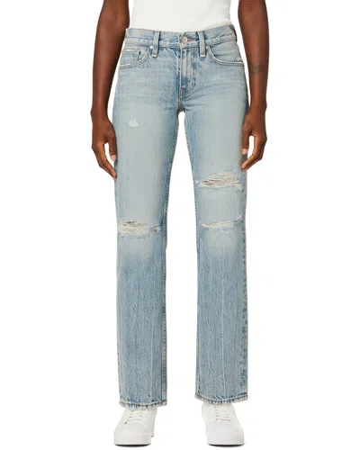 Shop Hudson Jeans Jocelyn Low-rise Waterfall Dest Straight Leg Jean In Blue