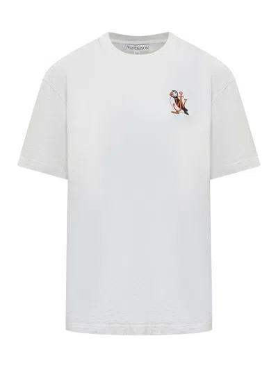 Shop Jw Anderson J.w. Anderson T-shirt Jw Puffin In White