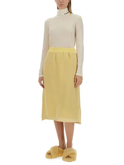 Jil Sander White Wool Blend Sweater In White