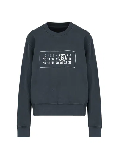 Shop Mm6 Maison Margiela Sweaters In Washed Black