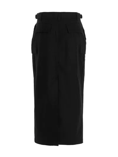 Wardrobe.nyc 'midi Skirt With Cargo Style Pockets' In Black