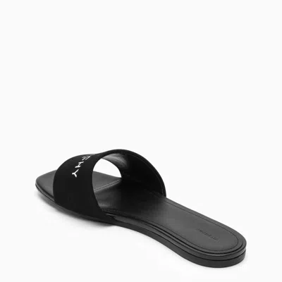 Shop Givenchy Low Canvas Sandal In Black