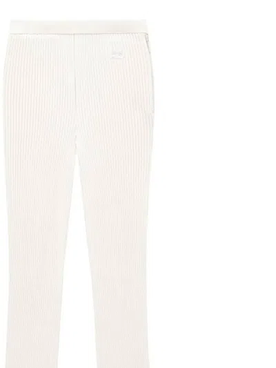 Shop Courrèges Courreges Woman Heritage White Trousers Permpa017 Fi0001