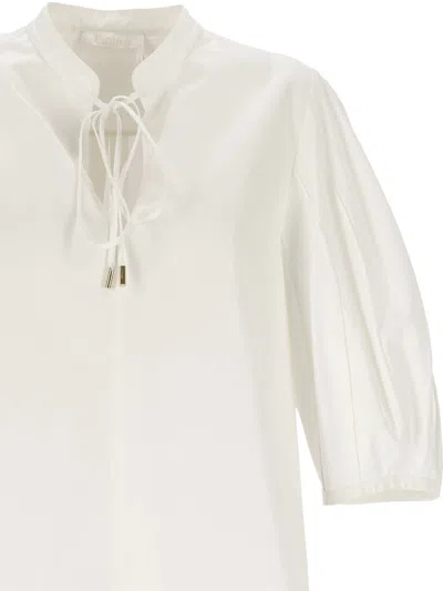 Shop Chloé Chloè Woman Buttercream Top C24 Sht18141