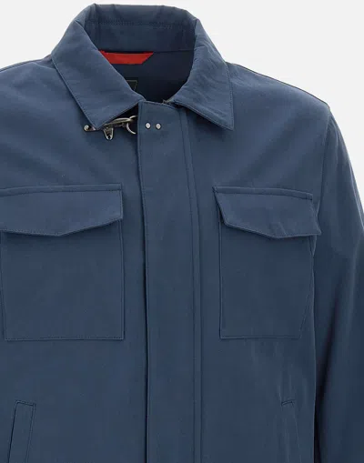 Shop Fay Truck Jacket Vintage Style Blue Cotton Men's Jacket