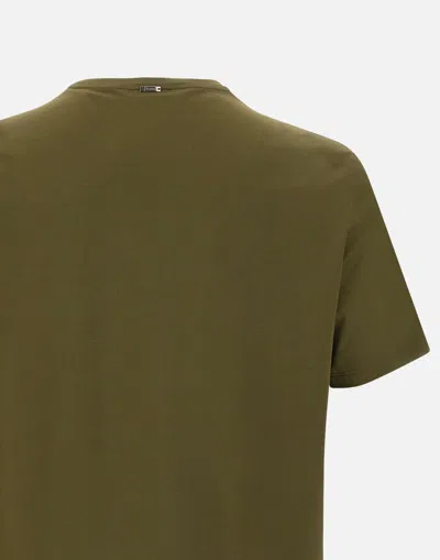 Shop Herno Superfine Cotton T Shirt In Military Green