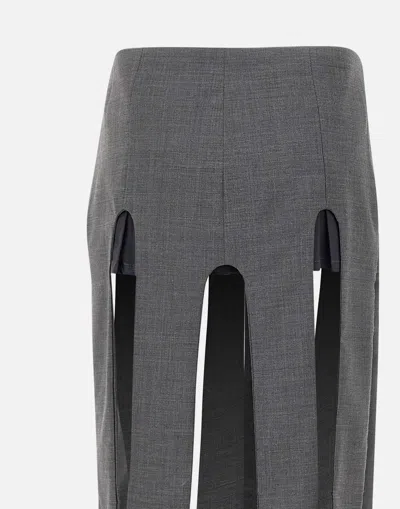 Shop Avavav Pannelly Cotton Blend Long Skirt In Grey In 灰色的