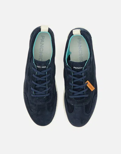 Shop Pànchic Panchic P08 Midnight Blue Suede Sneakers