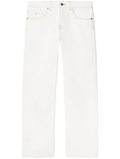 Shop Off-white Off White Off White Woman Vintage White Trouser Owya059 S24 Den001