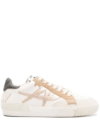 Ash Logo Patch Low In Beige/wht/biscotti