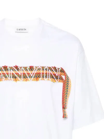 Shop Lanvin Man Optic White T Shirt And Polo Rmts0026