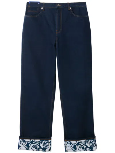 Shop Burberry Man Indigo Blue Jeans 8080774